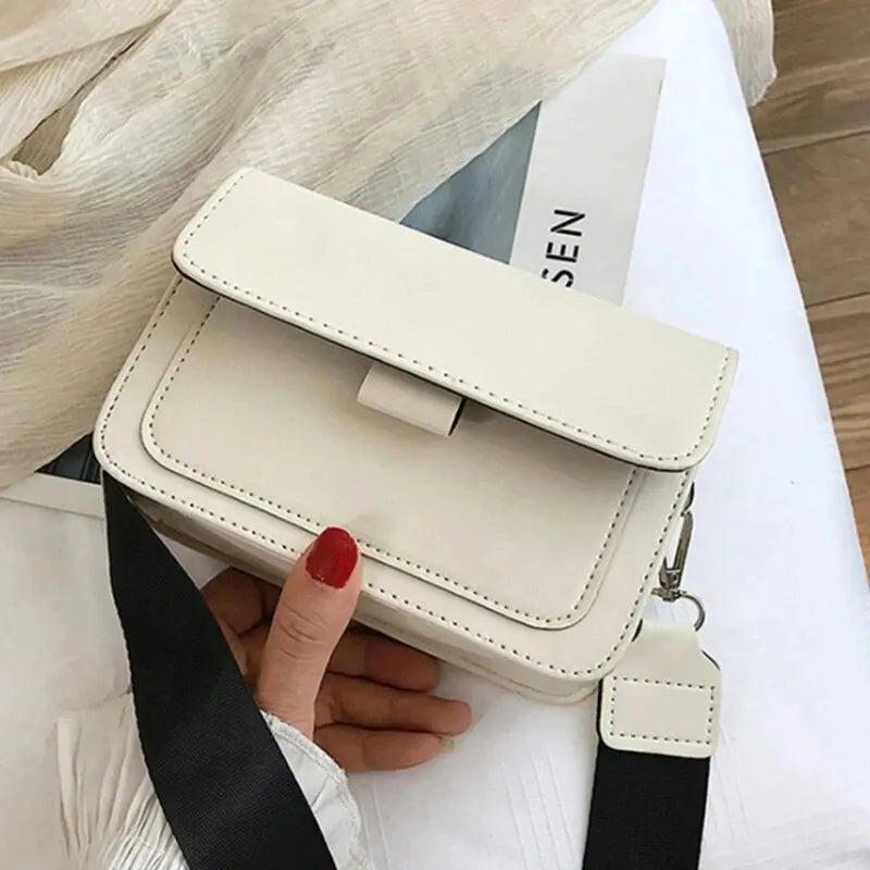 Elegant PU Leather Crossbody Bag for Women - Versatile Travel Handbag and Shoulder Messenger with Flap Closure