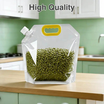 5-Pack Reusable Food Storage Bags - Leak-Proof and Moisture-Resistant Pet Feeding Containers for Dogs and Cats - Eco-Friendly Liquid Safe Pouches for Kibble and Treats