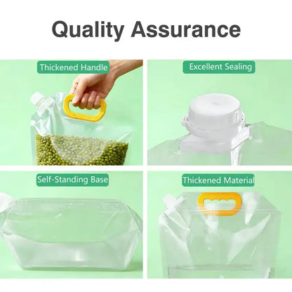 5-Pack Reusable Food Storage Bags - Leak-Proof and Moisture-Resistant Pet Feeding Containers for Dogs and Cats - Eco-Friendly Liquid Safe Pouches for Kibble and Treats