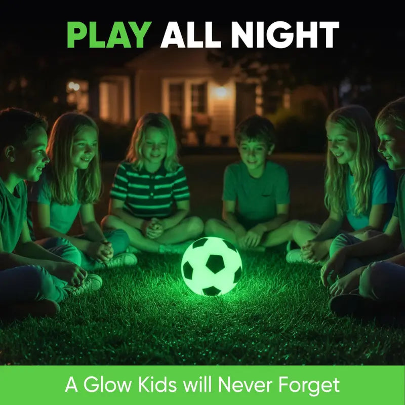 Glow in the Dark LED Soccer Ball, Color Changing Red & Green Football