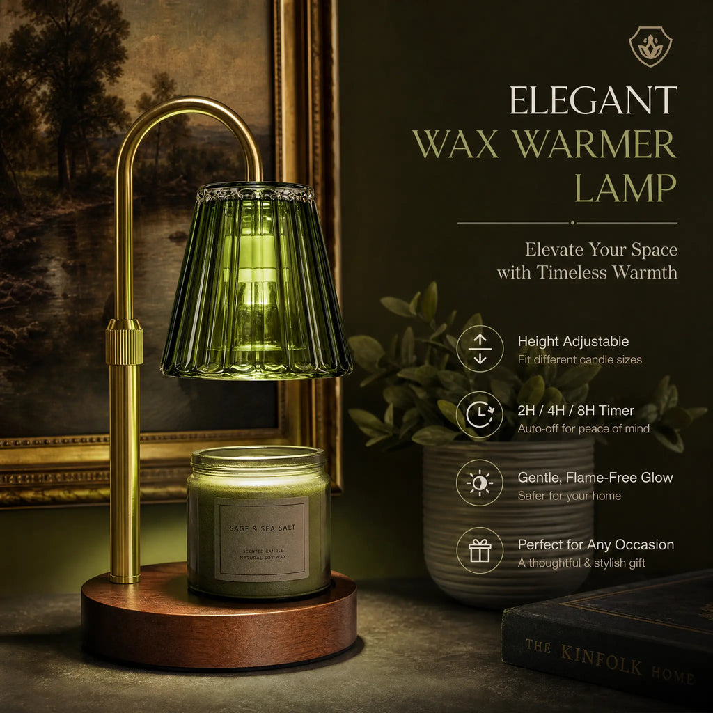 Glasseam Adjustable Candle Warmer Lamp with Timer and Dimming Features - Ideal for Jar Candles and Wax Melts, Perfect Gift for Women and Home Decor
