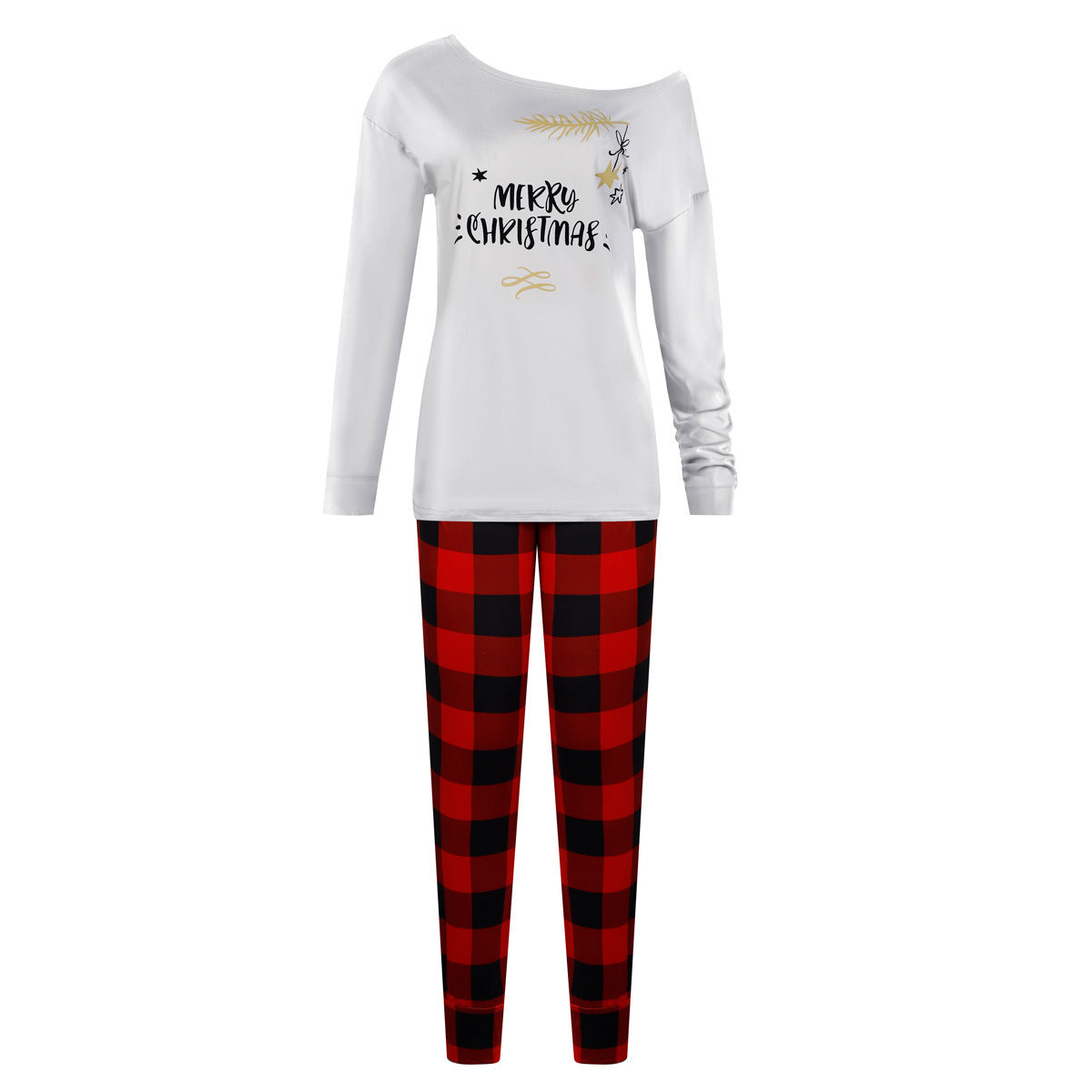Christmas Plaid Printed Pajamas and Loungewear Sets