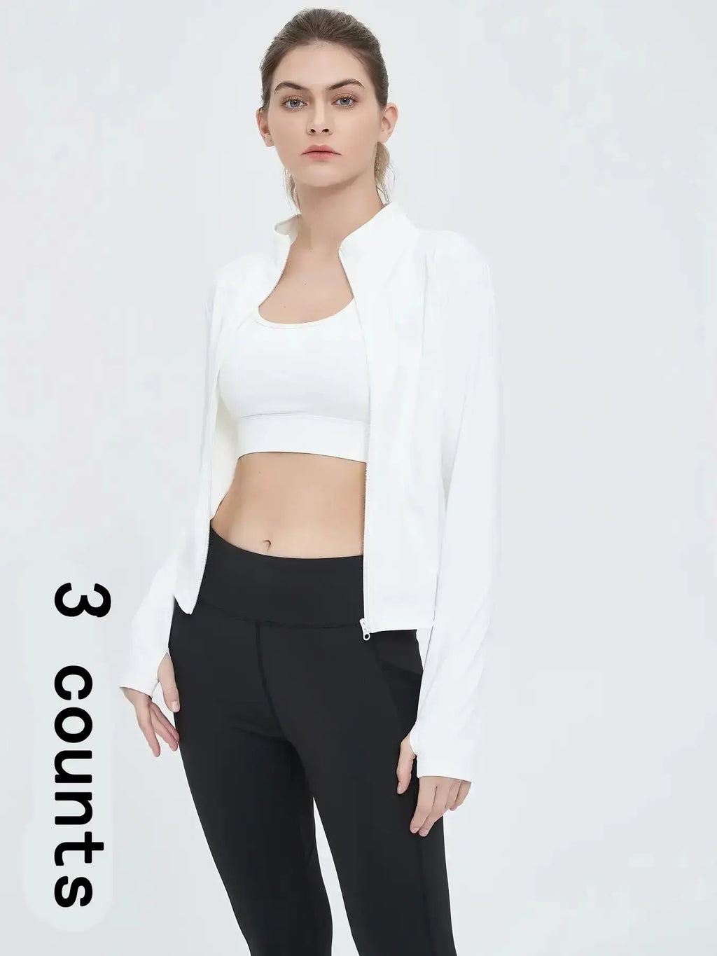 Women's Zip-Up Sports Jacket with Thumb Holes, Long Sleeve Athletic Top for Tennis and Pickleball, Versatile Sports Outerwear for Indoor and Outdoor Activities