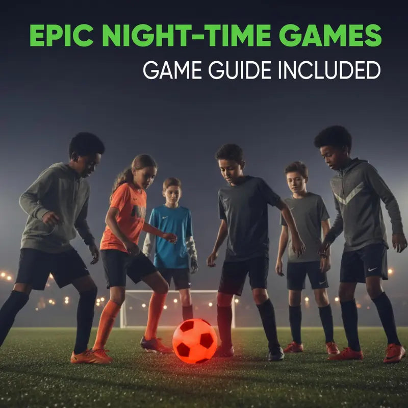 Glow in the Dark LED Soccer Ball, Color Changing Red & Green Football