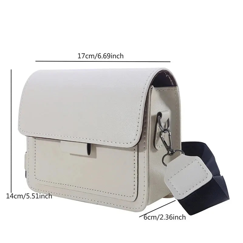 Elegant PU Leather Crossbody Bag for Women - Versatile Travel Handbag and Shoulder Messenger with Flap Closure