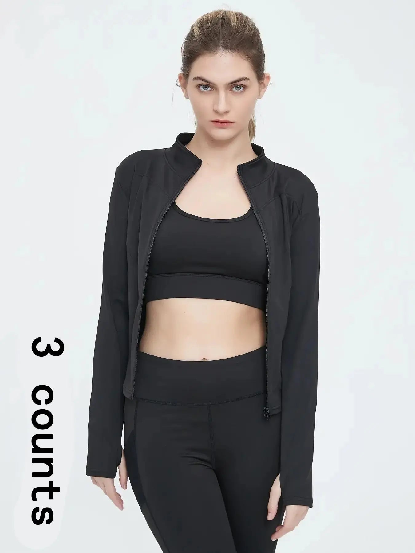Women's Zip-Up Sports Jacket with Thumb Holes, Long Sleeve Athletic Top for Tennis and Pickleball, Versatile Sports Outerwear for Indoor and Outdoor Activities