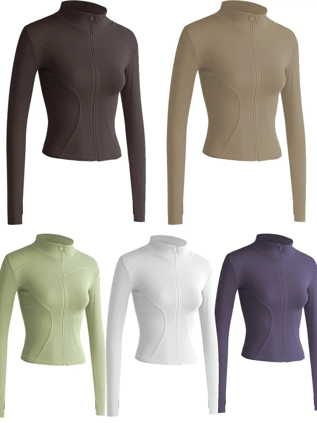 Women's Zip-Up Sports Jacket with Thumb Holes, Long Sleeve Athletic Top for Tennis and Pickleball, Versatile Sports Outerwear for Indoor and Outdoor Activities