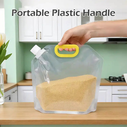 5-Pack Reusable Food Storage Bags - Leak-Proof and Moisture-Resistant Pet Feeding Containers for Dogs and Cats - Eco-Friendly Liquid Safe Pouches for Kibble and Treats