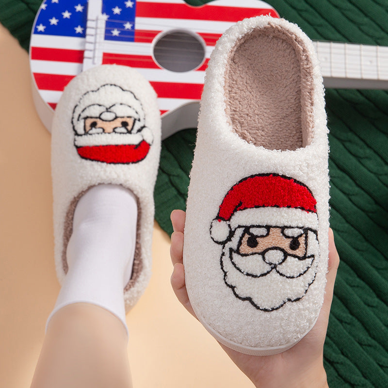 Indoor Christmas Home Slippers with Soft, Silent Bottom and Warmth