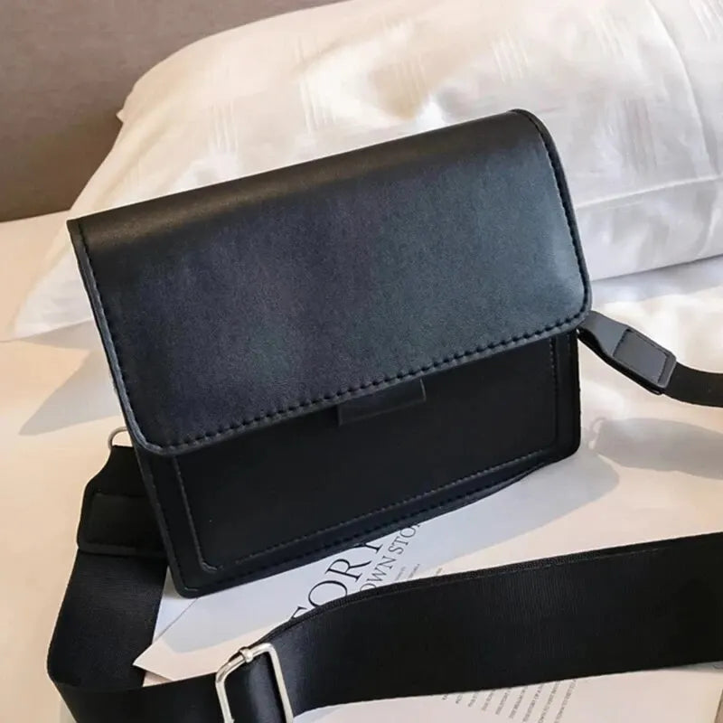Elegant PU Leather Crossbody Bag for Women - Versatile Travel Handbag and Shoulder Messenger with Flap Closure