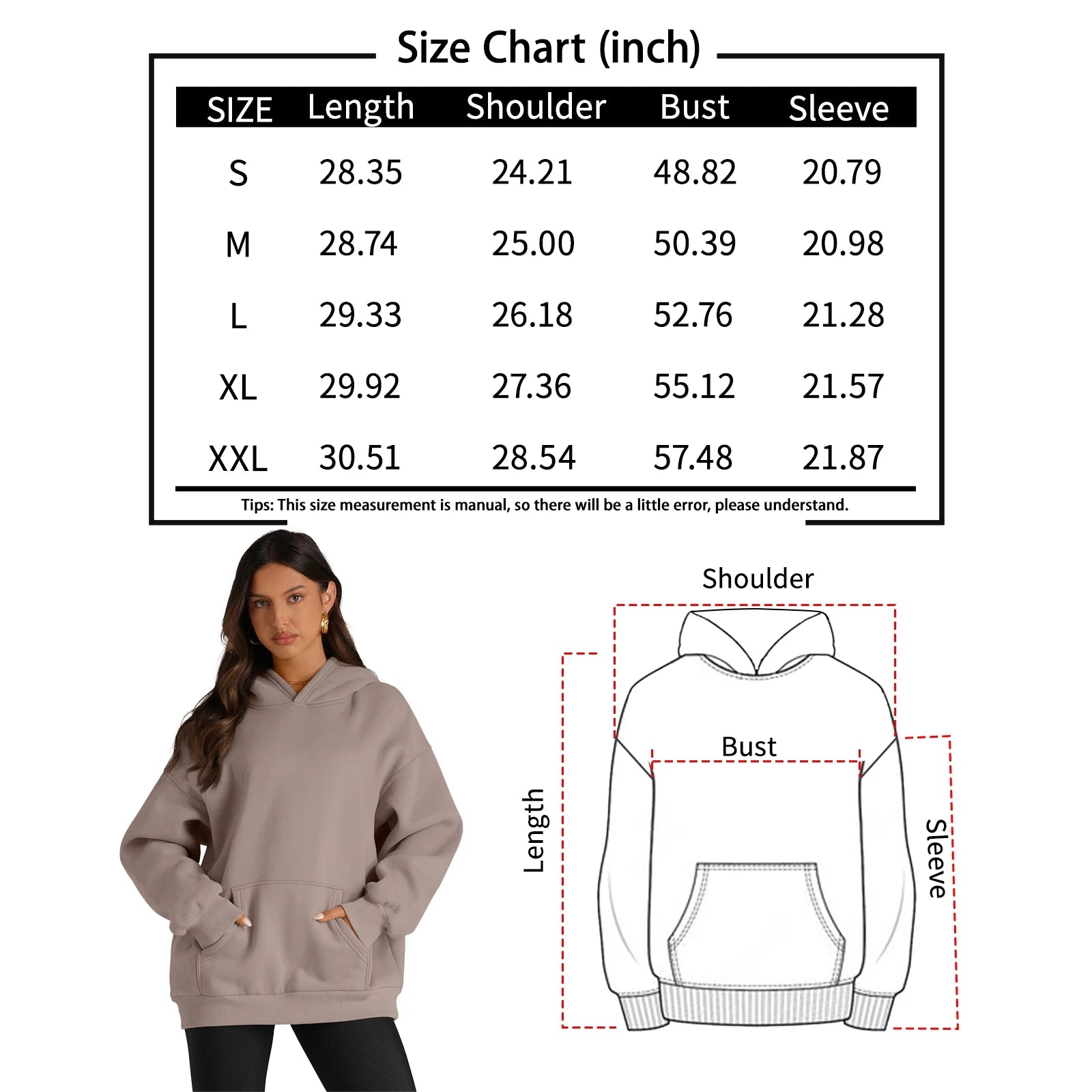 Women's Oversized Hoodies: Fall Fashion Sweatshirts with Pocket