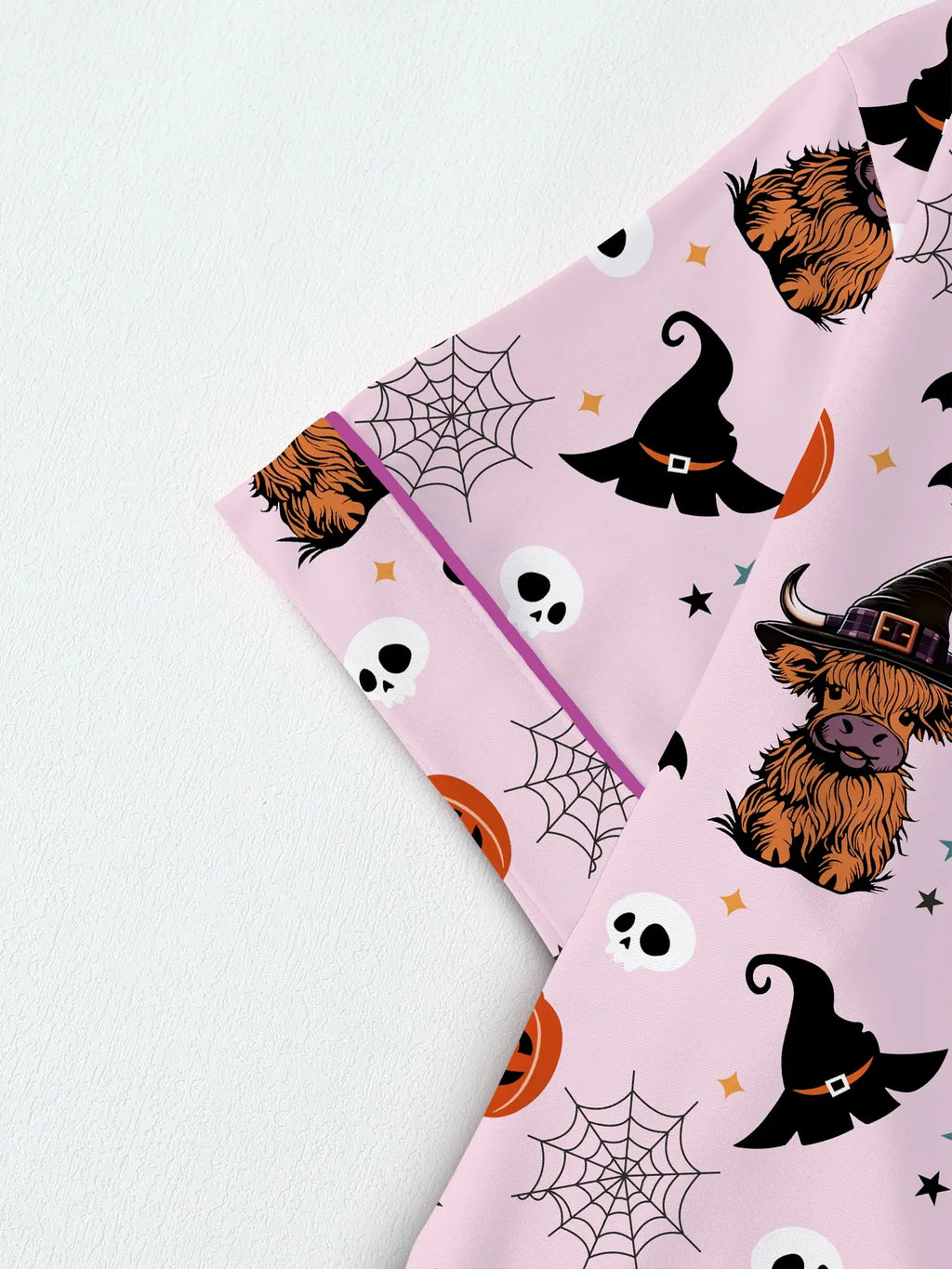 Women'S Halloween Party Pajama Set, Cute Animal Print Short Sleeve Shirt & Elastic Waist Shorts, Comfortable Casual Home Wear