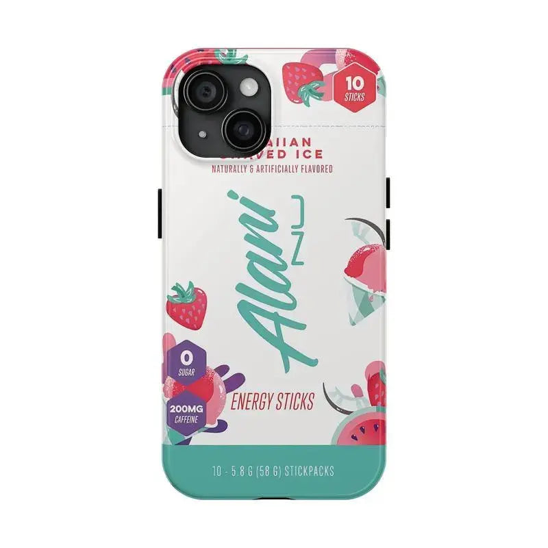 Alani Energy Drink Inspired Double-Layer Polycarbonate Phone Case with Summer Flavors Design for iPhone 16 Plus, 16, 15, 14, 13, 12 Pro Max Series