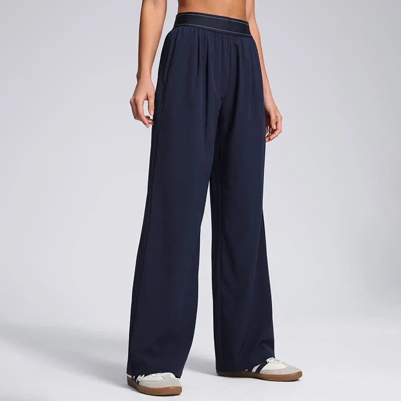 Women's Outdoor Running Pants - Lightweight, Elastic, Quick-Drying, Straight-Leg Design with Pockets