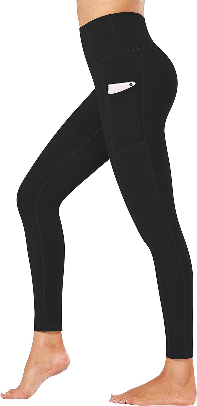 High-Waisted Yoga Leggings with Pockets, Tummy Control, and 4-Way Stretch for Optimal Performance