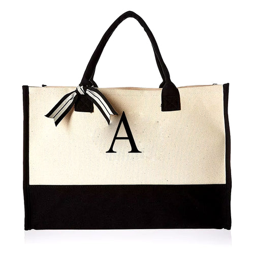 Fashionable Canvas Tote Bag with Floral Design - Versatile Beach and Shopping Handbag with Large Capacity, Available for Wholesale