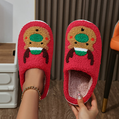 Indoor Christmas Home Slippers with Soft, Silent Bottom and Warmth