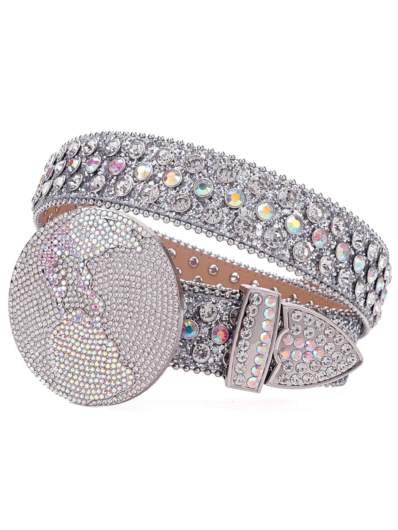 Rhinestone-Embellished Bb Belt: Stylish Designer Accessory for Men and Women, Perfect for Everyday and Formal Attire