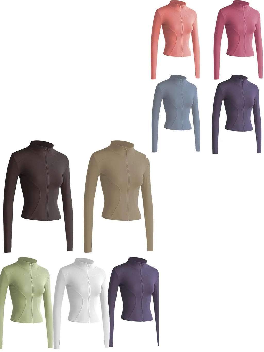 Women's Zip-Up Sports Jacket with Thumb Holes, Long Sleeve Athletic Top for Tennis and Pickleball, Versatile Sports Outerwear for Indoor and Outdoor Activities