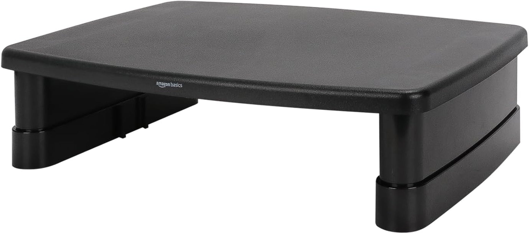 Height Adjustable Monitor Stand with Storage Organizer, 3-Level Stackable Design, Durable ABS Plastic, Supports up to 22 lbs, Suitable for Monitors and Laptops, Black