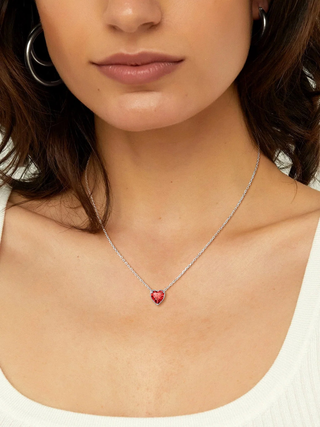 925 Sterling Silver Birthstone Heart Necklace - Ideal Valentine's Day Gift for Her